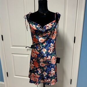 Floral Satin Dress
